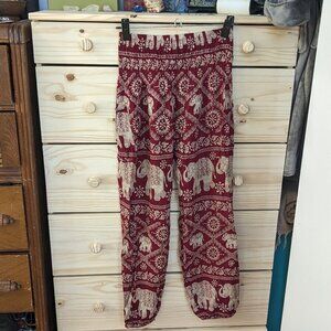 Red Elephant Bohemian Travel Pants